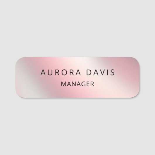 Moderne Pastel Pink Ombre Chic Business Namensschild (Vorderseite)