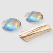 Moderne Pastel Rainbow Mermaid Unicorn Holographis Fächer (Non-assembled)