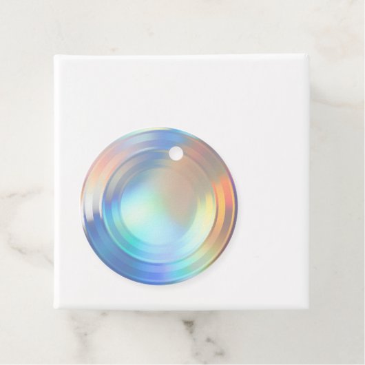 Moderne Pastel Rainbow Mermaid Unicorn Holographis Geschenkanhänger (Beispiel)