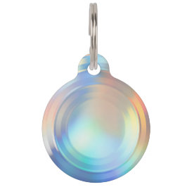 Moderne Pastel Rainbow Mermaid Unicorn Holographis Haustiermarke