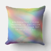 Moderne Pastel Rainbow Mermaid Unicorn Holographis Kissen (Vorderseite)