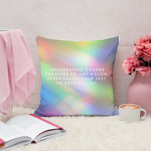 Moderne Pastel Rainbow Mermaid Unicorn Holographis Kissen