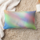 Moderne Pastel Rainbow Mermaid Unicorn Holographis Lendenkissen (Decke)
