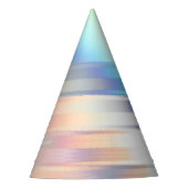 Moderne Pastel Rainbow Mermaid Unicorn Holographis Partyhütchen (Vorderseite)