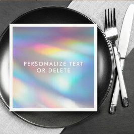 Moderne Pastel Rainbow Mermaid Unicorn Holographis Serviette