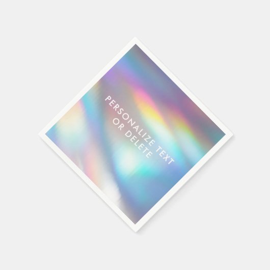 Moderne Pastel Rainbow Mermaid Unicorn Holographis Serviette (Ecke)