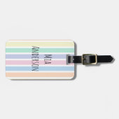 Moderne Pastel Rainbow Strickte Kinder Gepäckanhänger (Vorderseite horizontal)