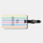 Moderne Pastel Rainbow Strickte Kinder Gepäckanhänger (Rückseite horizontal)