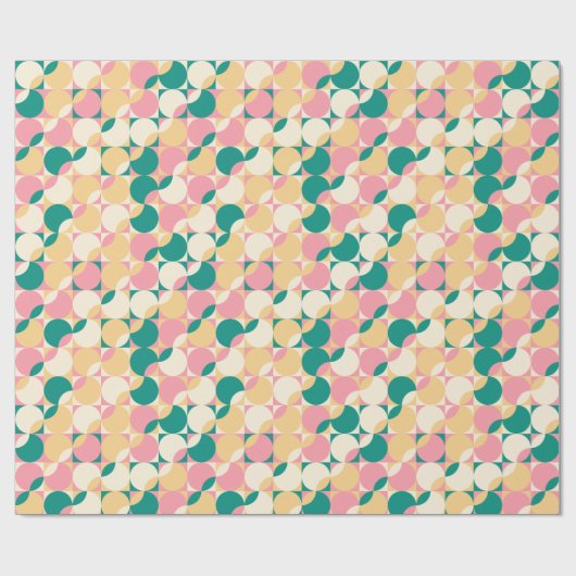 Moderne Pastel Retro Boho Abstrakt Geschenkpapier (Flach)