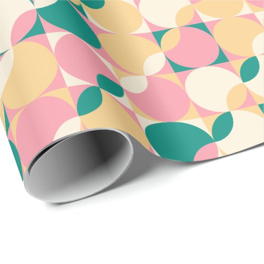 Moderne Pastel Retro Boho Abstrakt Geschenkpapier (Rolleneckpunkt)