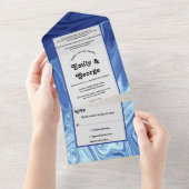 Moderne Pastel Shiny Abstrakte Kunsthochzeit All In One Einladung (Abreißen)