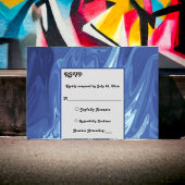 Moderne Pastel Shiny Abstrakte Kunsthochzeit RSVP Karte