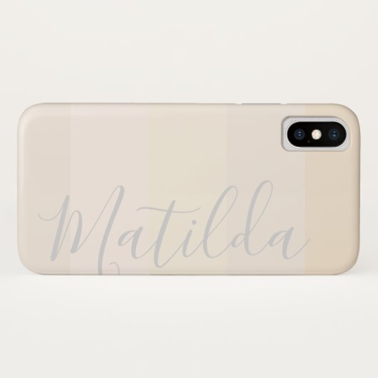 Moderne Pastel Skin Ombre Personalisierter Name Case-Mate iPhone Hülle (Rückseite (Horizontal))