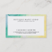 Moderne Pastel Wasserfarben Hintergrund Visitenkarte (Rückseite)