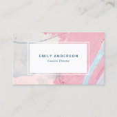 Moderne Pastel-Wasserfarbenbürsten Visitenkarte (Vorderseite)