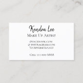 Moderne Pastel Watercolor Minimale Visitenkarte (Rückseite)