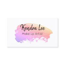 Moderne Pastel Watercolor Minimale Visitenkarte