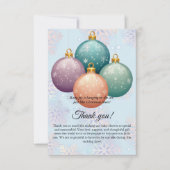 Moderne Pastel Weihnachtsschmuck Babydusche Dankeskarte (Vorderseite)