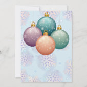 Moderne Pastel Weihnachtsschmuck Babydusche Einladung (Rückseite)