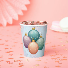 Moderne Pastel Weihnachtsschmuck Babydusche Pappbecher