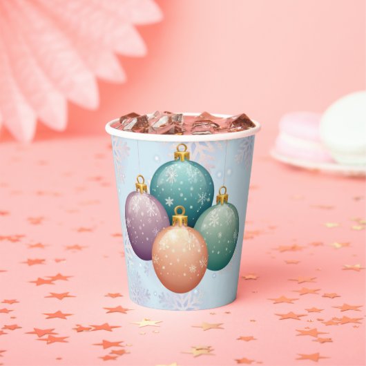 Moderne Pastel Weihnachtsschmuck Babydusche Pappbecher (Insitu)