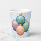 Moderne Pastel Weihnachtsschmuck Babydusche Pappbecher (Rückseite)
