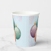 Moderne Pastel Weihnachtsschmuck Babydusche Pappbecher (Rechts)