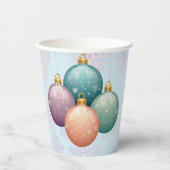 Moderne Pastel Weihnachtsschmuck Babydusche Pappbecher (Vorderseite)