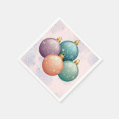 Moderne Pastel Weihnachtsschmuck Babydusche Serviette (Ecke)