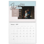 Moderne Pastel Whimsical Script-Erinnerungen Kalender (Feb 2027)