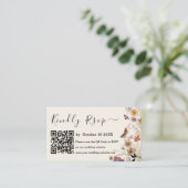 Moderne Pastel Wildblume Qr Code UAwg Wedding Begleitkarte (Stehend Vorderseite)