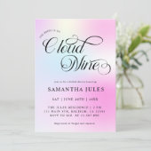 Moderne Pastelbrücke ist auf Cloud Nine Brautparty Einladung (Stehend Vorderseite)