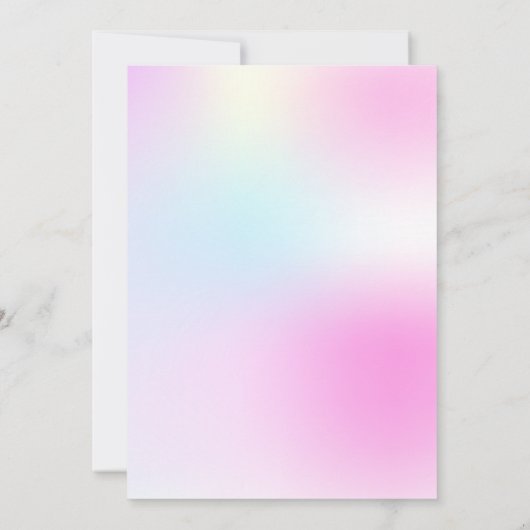 Moderne Pastelbrücke ist auf Cloud Nine Brautparty Einladung (Rückseite)