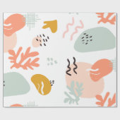 Moderne Pastell Abstrakte Bio Formen Geschenkpapier (Flach)