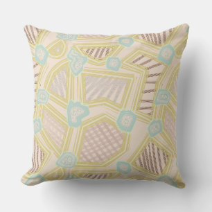 Moderne Pastell-Abstrakte Geometrische Muster Kissen