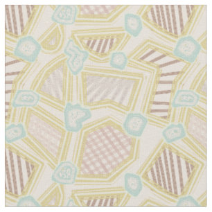 Moderne Pastell-Abstrakte Geometrische Muster Stof Stoff