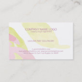 Moderne Pastell Abstrakte Wasserfarben Räume Desig Visitenkarte (Rückseite)