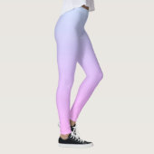 Moderne Pastell Blue & Pink Ombre Leggings (Rechts)