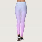 Moderne Pastell Blue & Pink Ombre Mit Monogramm Leggings (Rückseite)