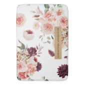 Moderne Pastell-Blume & Kraft-Personalisiertes Ges Badematte (Vorderseite Vertikal)