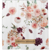 Moderne Pastell-Blume & Kraft-Personalisiertes Ges Duschvorhang (Vorderseite)