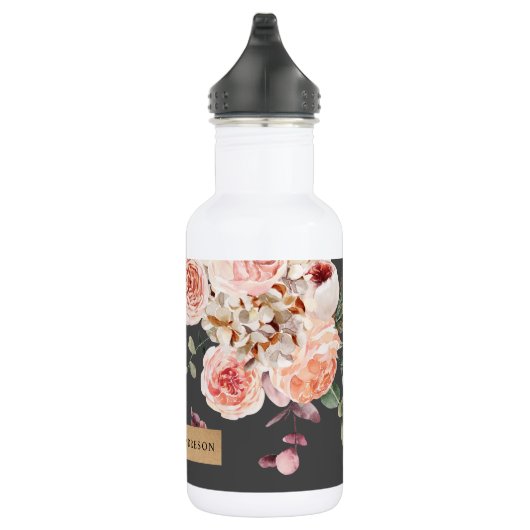 Moderne Pastell-Blume & Kraft-Personalisiertes Ges Edelstahlflasche (Rechts)