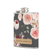 Moderne Pastell-Blume & Kraft-Personalisiertes Ges Flachmann (Links)