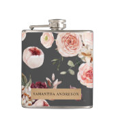 Moderne Pastell-Blume & Kraft-Personalisiertes Ges Flachmann (Vorderseite)