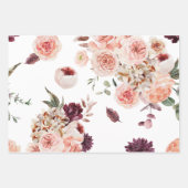 Moderne Pastell-Blume & Kraft-Personalisiertes Ges Geschenkpapier Set (Vorderseite 3)