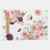 Moderne Pastell-Blume & Kraft-Personalisiertes Ges Geschirrtuch (Horizontal)