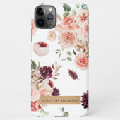 Moderne Pastell-Blume & Kraft-Personalisiertes Ges iPhone Hülle (Rückseite)