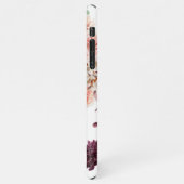 Moderne Pastell-Blume & Kraft-Personalisiertes Ges iPhone Hülle (Linke Seite)