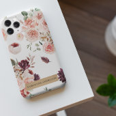 Moderne Pastell-Blume & Kraft-Personalisiertes Ges iPhone Hülle
