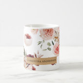 Moderne Pastell-Blume & Kraft-Personalisiertes Ges Kaffeetasse (Mittel)